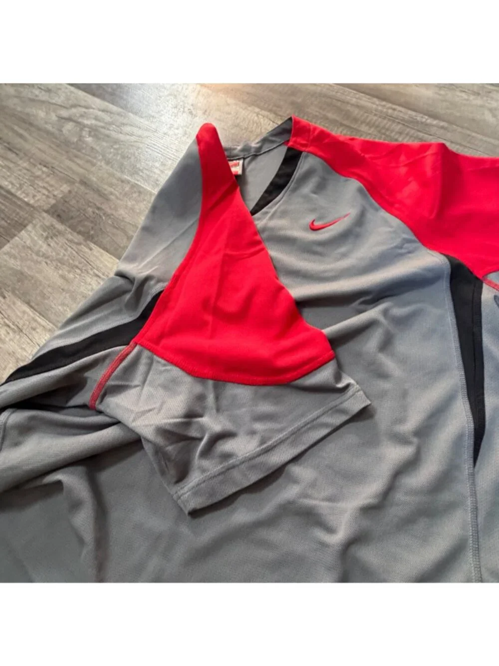 Nike Ohio State Buckeyes Gray & Red Dri-Fit Short Sleeve Shirt XL